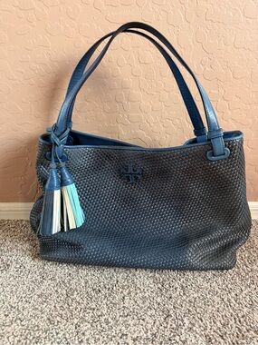 Tory Burch Woven Leather Shoulder Bag
